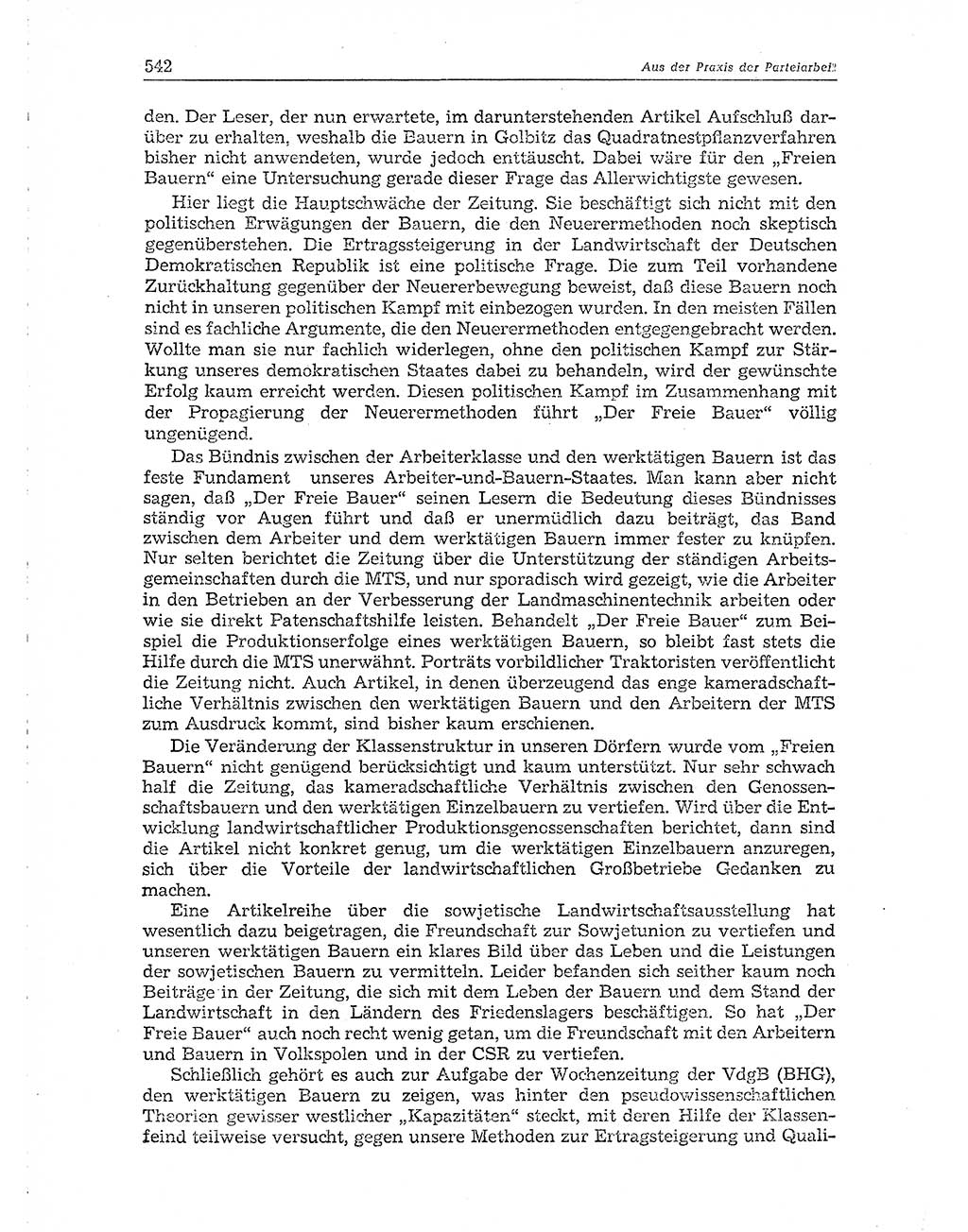 Neuer Weg (NW), Organ des Zentralkomitees (ZK) der SED (Sozialistische Einheitspartei Deutschlands) für Fragen des Parteiaufbaus und des Parteilebens, 10. Jahrgang [Deutsche Demokratische Republik (DDR)] 1955, Seite 542 (NW ZK SED DDR 1955, S. 542)