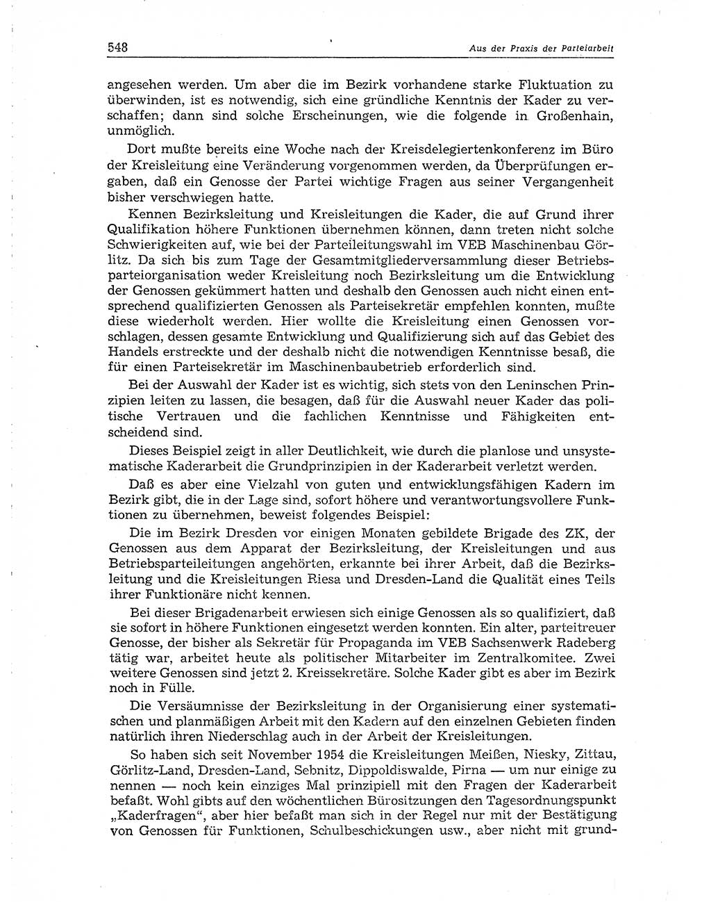 Neuer Weg (NW), Organ des Zentralkomitees (ZK) der SED (Sozialistische Einheitspartei Deutschlands) für Fragen des Parteiaufbaus und des Parteilebens, 10. Jahrgang [Deutsche Demokratische Republik (DDR)] 1955, Seite 548 (NW ZK SED DDR 1955, S. 548)