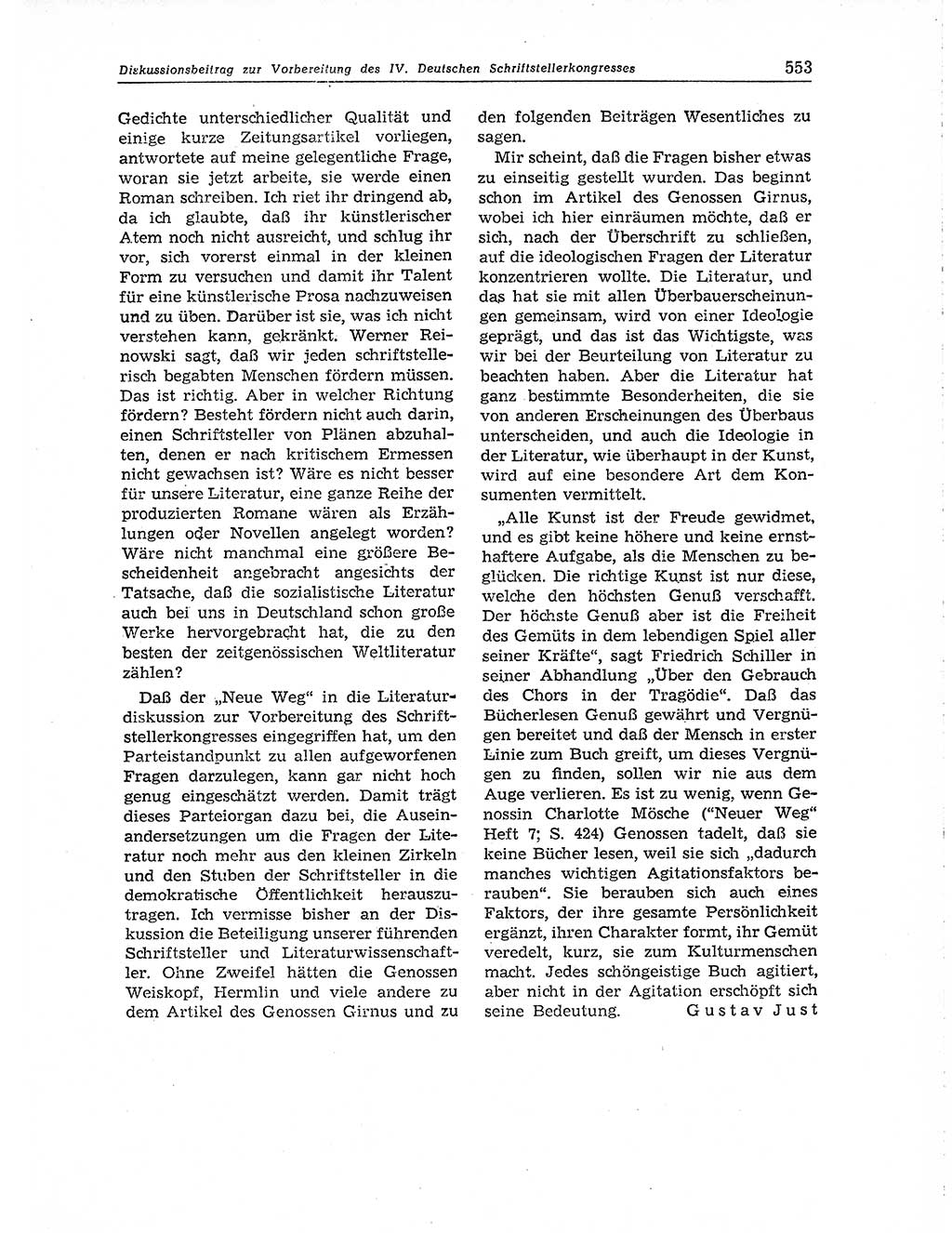 Neuer Weg (NW), Organ des Zentralkomitees (ZK) der SED (Sozialistische Einheitspartei Deutschlands) für Fragen des Parteiaufbaus und des Parteilebens, 10. Jahrgang [Deutsche Demokratische Republik (DDR)] 1955, Seite 553 (NW ZK SED DDR 1955, S. 553)