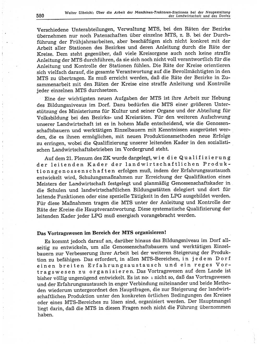 Neuer Weg (NW), Organ des Zentralkomitees (ZK) der SED (Sozialistische Einheitspartei Deutschlands) für Fragen des Parteiaufbaus und des Parteilebens, 10. Jahrgang [Deutsche Demokratische Republik (DDR)] 1955, Seite 580 (NW ZK SED DDR 1955, S. 580)