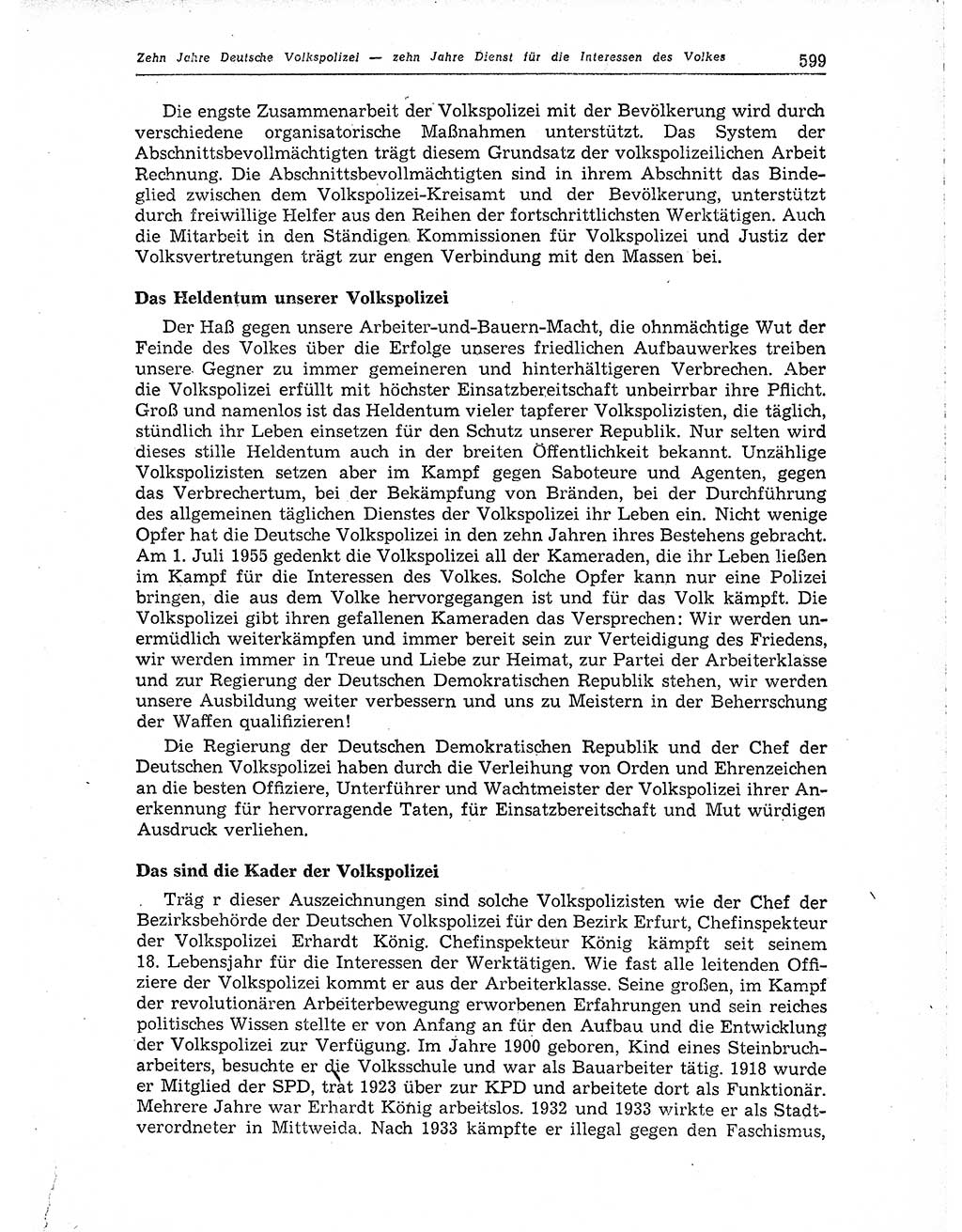 Neuer Weg (NW), Organ des Zentralkomitees (ZK) der SED (Sozialistische Einheitspartei Deutschlands) für Fragen des Parteiaufbaus und des Parteilebens, 10. Jahrgang [Deutsche Demokratische Republik (DDR)] 1955, Seite 599 (NW ZK SED DDR 1955, S. 599)