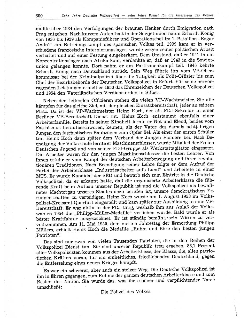 Neuer Weg (NW), Organ des Zentralkomitees (ZK) der SED (Sozialistische Einheitspartei Deutschlands) für Fragen des Parteiaufbaus und des Parteilebens, 10. Jahrgang [Deutsche Demokratische Republik (DDR)] 1955, Seite 600 (NW ZK SED DDR 1955, S. 600)