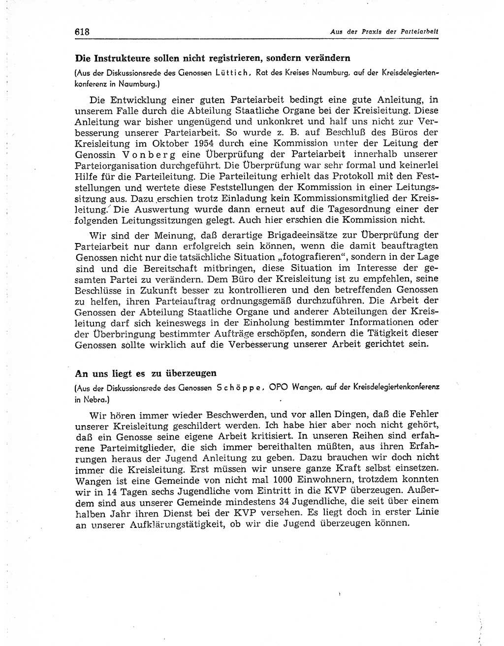 Neuer Weg (NW), Organ des Zentralkomitees (ZK) der SED (Sozialistische Einheitspartei Deutschlands) für Fragen des Parteiaufbaus und des Parteilebens, 10. Jahrgang [Deutsche Demokratische Republik (DDR)] 1955, Seite 618 (NW ZK SED DDR 1955, S. 618)