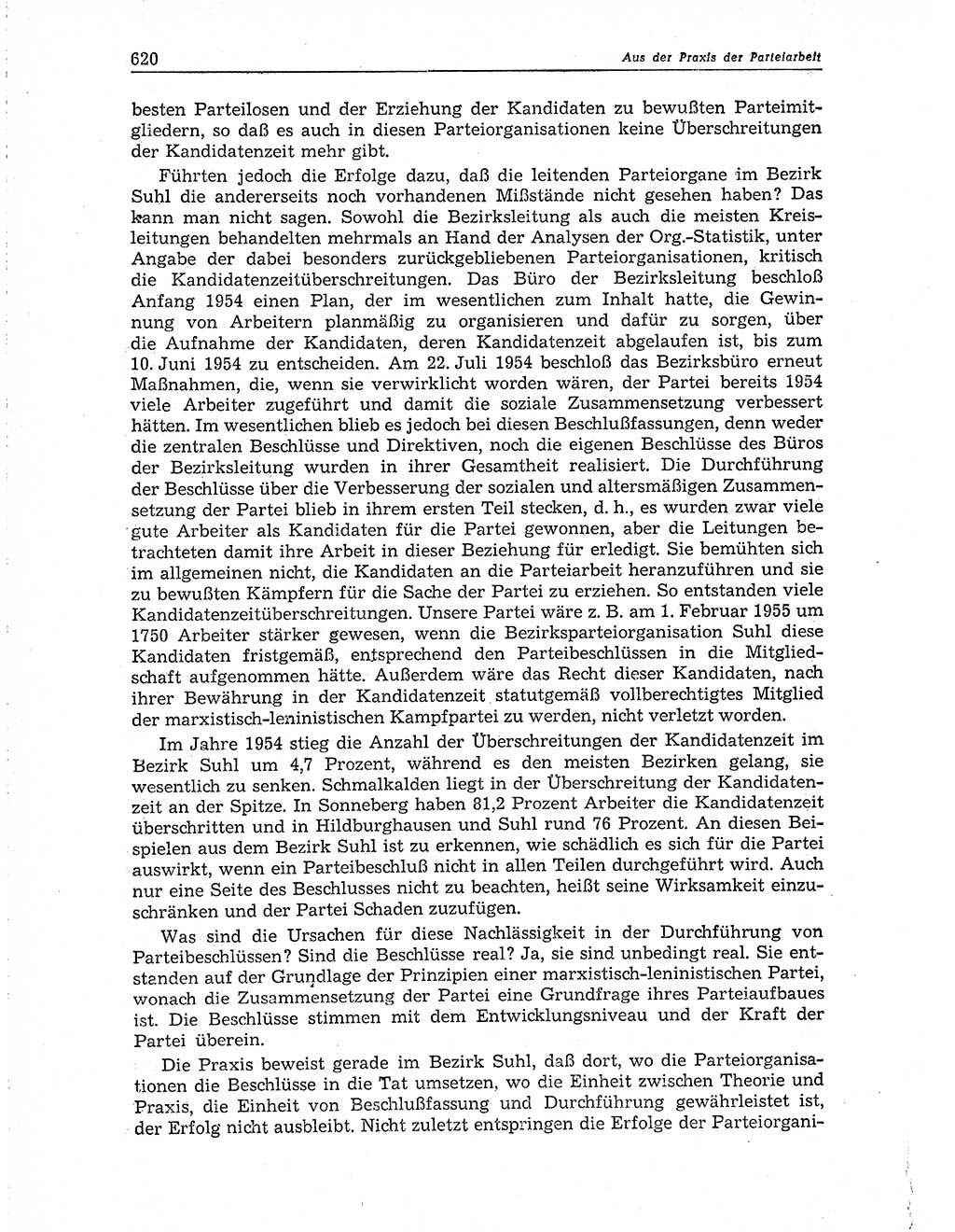 Neuer Weg (NW), Organ des Zentralkomitees (ZK) der SED (Sozialistische Einheitspartei Deutschlands) für Fragen des Parteiaufbaus und des Parteilebens, 10. Jahrgang [Deutsche Demokratische Republik (DDR)] 1955, Seite 620 (NW ZK SED DDR 1955, S. 620)