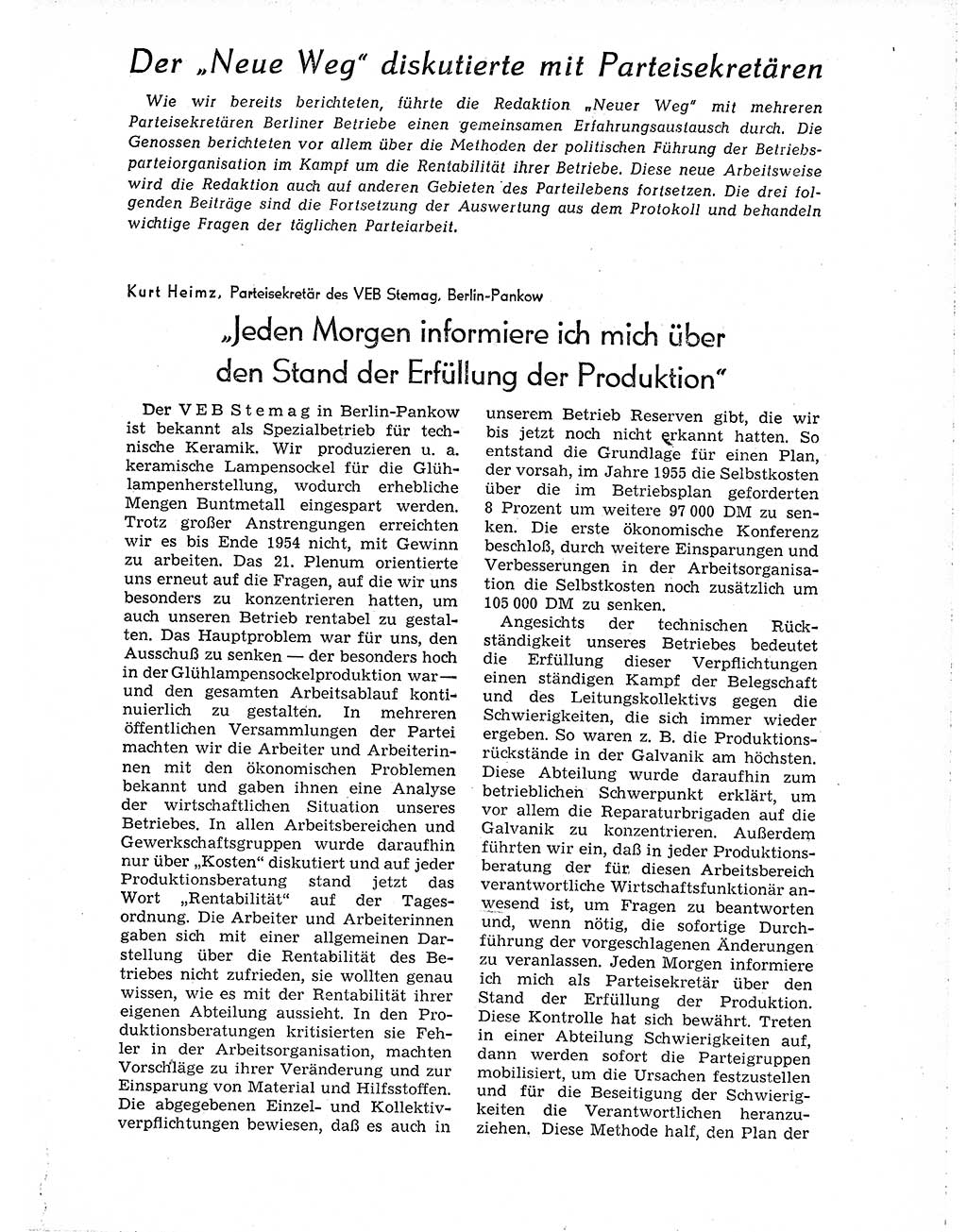 Neuer Weg (NW), Organ des Zentralkomitees (ZK) der SED (Sozialistische Einheitspartei Deutschlands) für Fragen des Parteiaufbaus und des Parteilebens, 10. Jahrgang [Deutsche Demokratische Republik (DDR)] 1955, Seite 623 (NW ZK SED DDR 1955, S. 623)