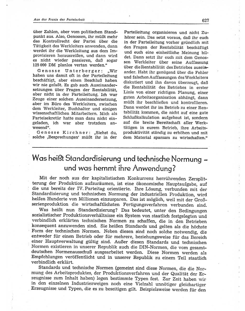 Neuer Weg (NW), Organ des Zentralkomitees (ZK) der SED (Sozialistische Einheitspartei Deutschlands) für Fragen des Parteiaufbaus und des Parteilebens, 10. Jahrgang [Deutsche Demokratische Republik (DDR)] 1955, Seite 627 (NW ZK SED DDR 1955, S. 627)