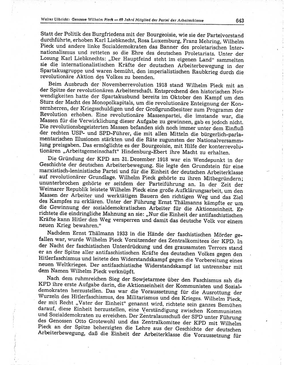 Neuer Weg (NW), Organ des Zentralkomitees (ZK) der SED (Sozialistische Einheitspartei Deutschlands) für Fragen des Parteiaufbaus und des Parteilebens, 10. Jahrgang [Deutsche Demokratische Republik (DDR)] 1955, Seite 643 (NW ZK SED DDR 1955, S. 643)