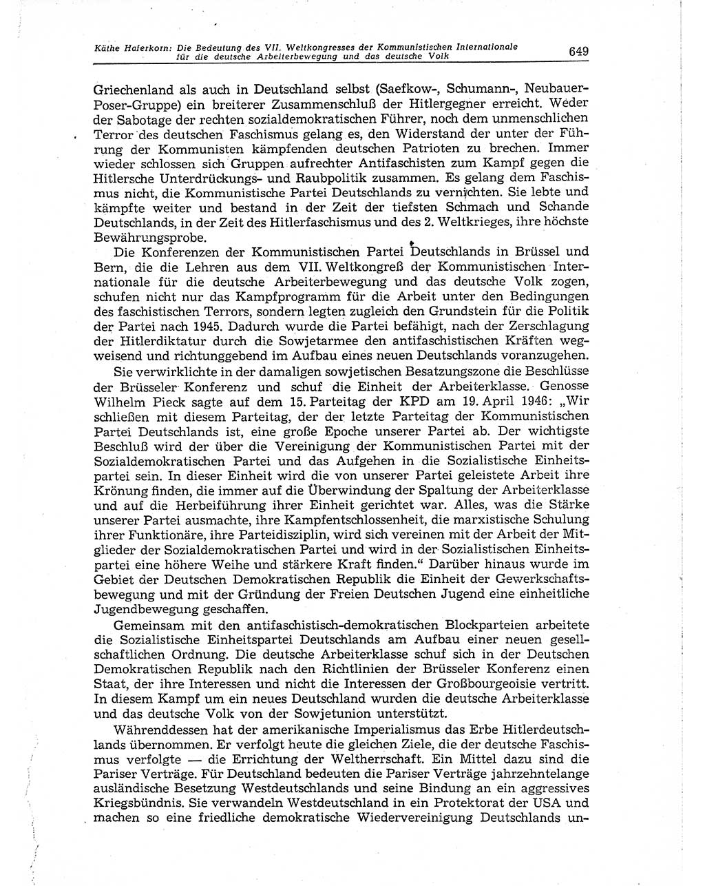 Neuer Weg (NW), Organ des Zentralkomitees (ZK) der SED (Sozialistische Einheitspartei Deutschlands) für Fragen des Parteiaufbaus und des Parteilebens, 10. Jahrgang [Deutsche Demokratische Republik (DDR)] 1955, Seite 649 (NW ZK SED DDR 1955, S. 649)