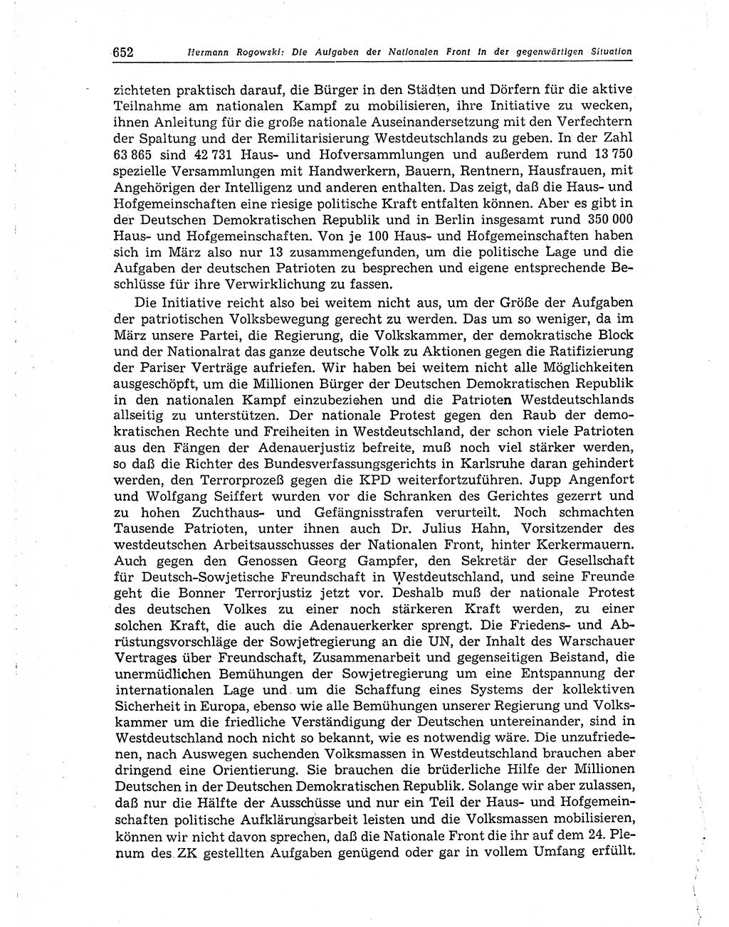 Neuer Weg (NW), Organ des Zentralkomitees (ZK) der SED (Sozialistische Einheitspartei Deutschlands) für Fragen des Parteiaufbaus und des Parteilebens, 10. Jahrgang [Deutsche Demokratische Republik (DDR)] 1955, Seite 652 (NW ZK SED DDR 1955, S. 652)