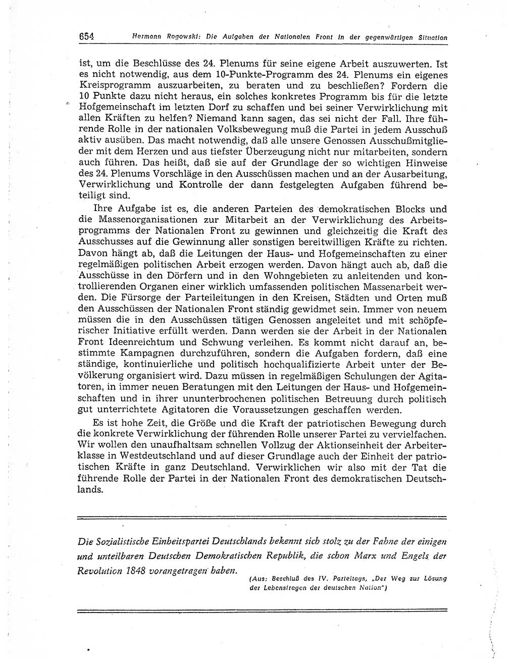 Neuer Weg (NW), Organ des Zentralkomitees (ZK) der SED (Sozialistische Einheitspartei Deutschlands) für Fragen des Parteiaufbaus und des Parteilebens, 10. Jahrgang [Deutsche Demokratische Republik (DDR)] 1955, Seite 654 (NW ZK SED DDR 1955, S. 654)
