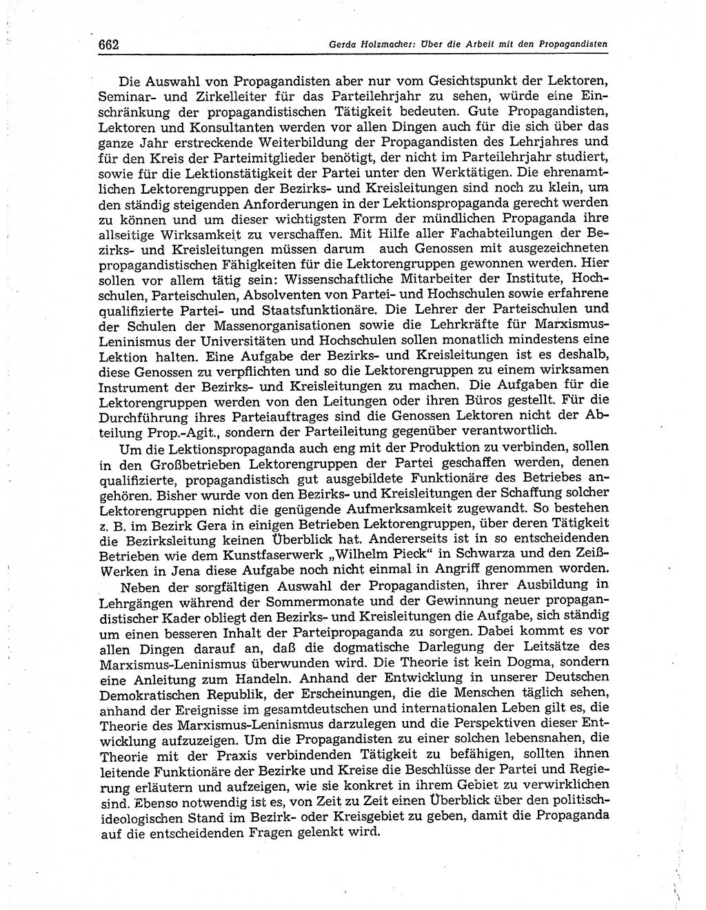 Neuer Weg (NW), Organ des Zentralkomitees (ZK) der SED (Sozialistische Einheitspartei Deutschlands) für Fragen des Parteiaufbaus und des Parteilebens, 10. Jahrgang [Deutsche Demokratische Republik (DDR)] 1955, Seite 662 (NW ZK SED DDR 1955, S. 662)