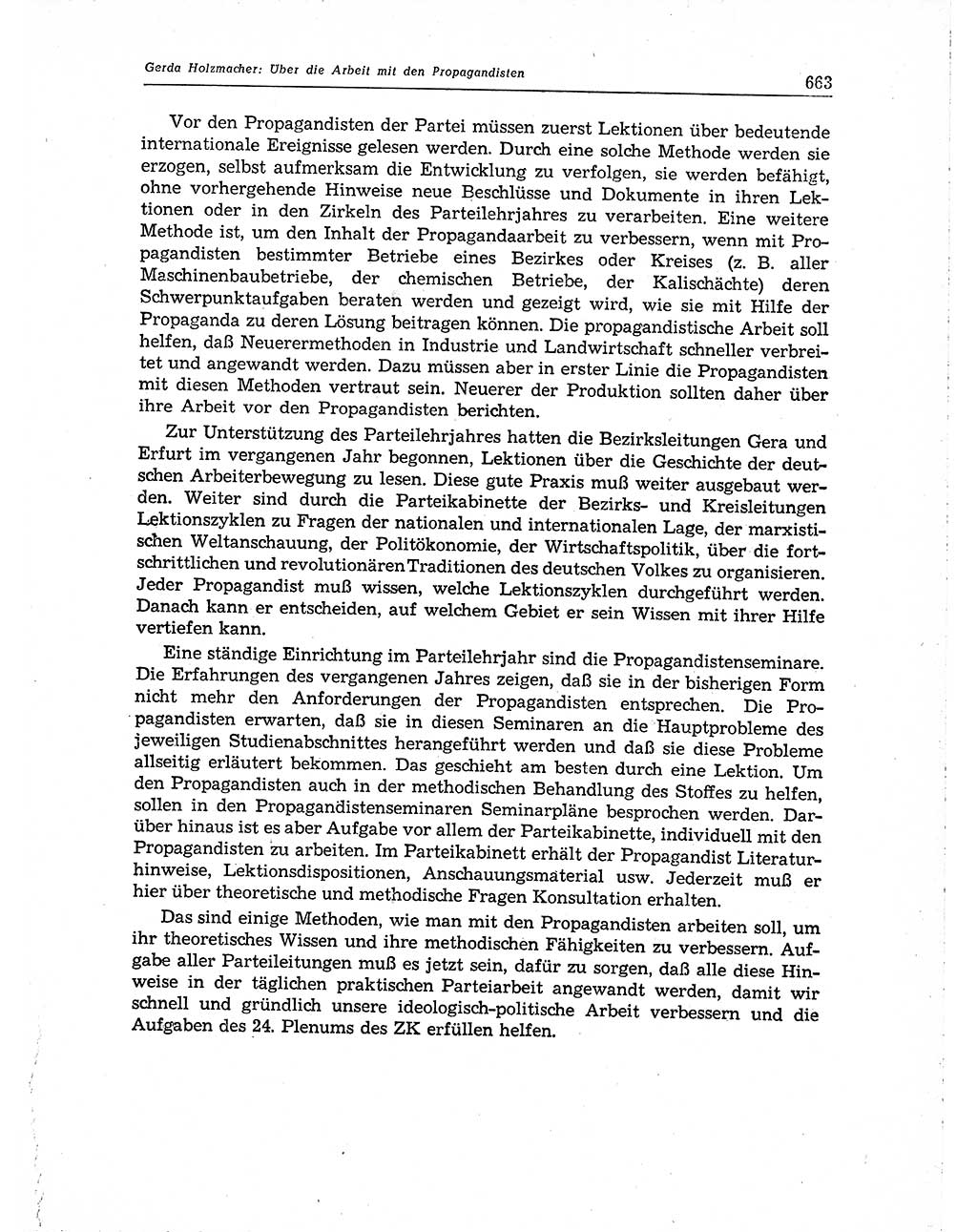 Neuer Weg (NW), Organ des Zentralkomitees (ZK) der SED (Sozialistische Einheitspartei Deutschlands) für Fragen des Parteiaufbaus und des Parteilebens, 10. Jahrgang [Deutsche Demokratische Republik (DDR)] 1955, Seite 663 (NW ZK SED DDR 1955, S. 663)