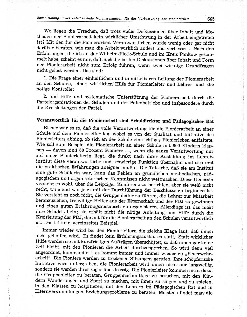 Neuer Weg (NW), Organ des Zentralkomitees (ZK) der SED (Sozialistische Einheitspartei Deutschlands) für Fragen des Parteiaufbaus und des Parteilebens, 10. Jahrgang [Deutsche Demokratische Republik (DDR)] 1955, Seite 665 (NW ZK SED DDR 1955, S. 665)