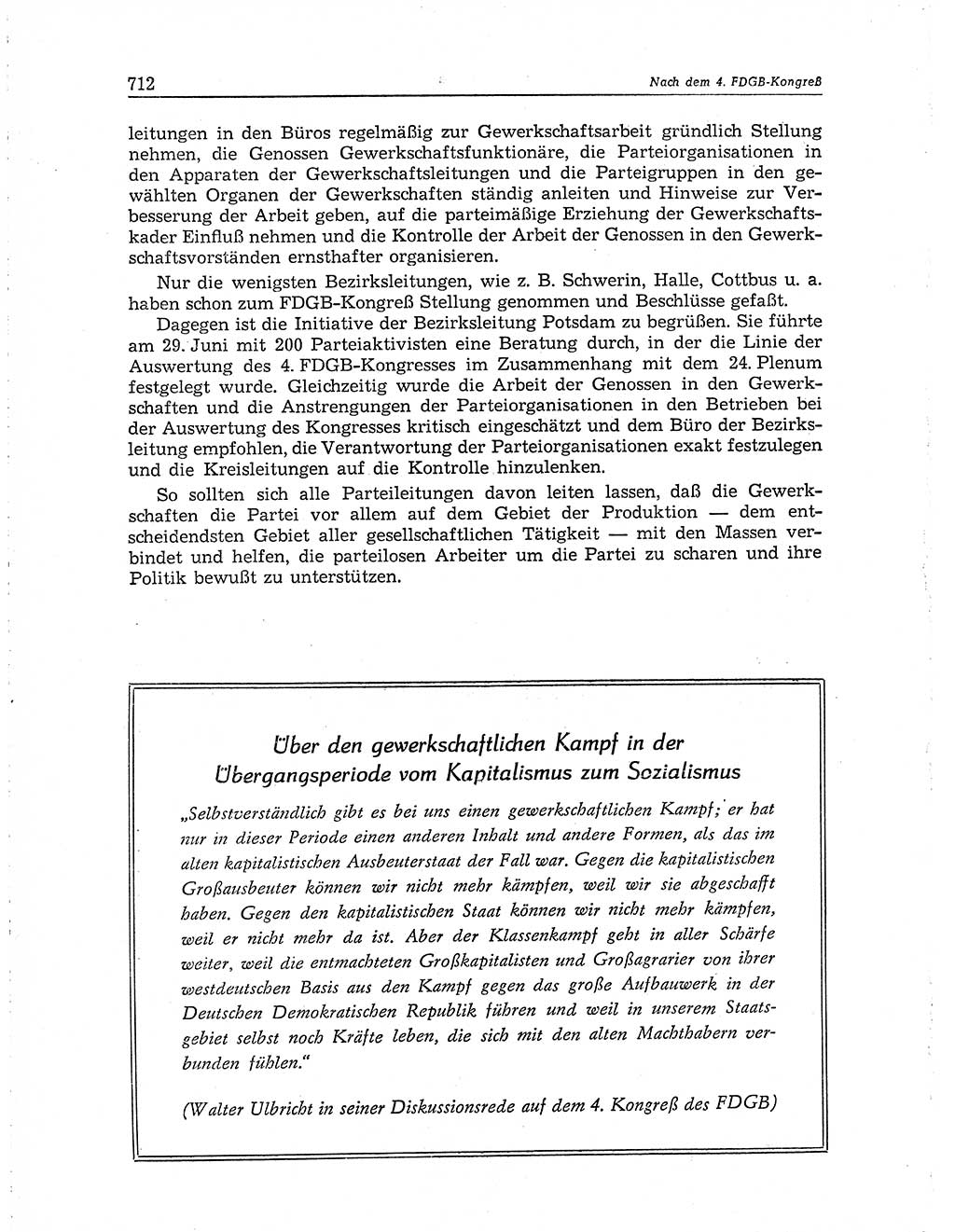 Neuer Weg (NW), Organ des Zentralkomitees (ZK) der SED (Sozialistische Einheitspartei Deutschlands) für Fragen des Parteiaufbaus und des Parteilebens, 10. Jahrgang [Deutsche Demokratische Republik (DDR)] 1955, Seite 712 (NW ZK SED DDR 1955, S. 712)