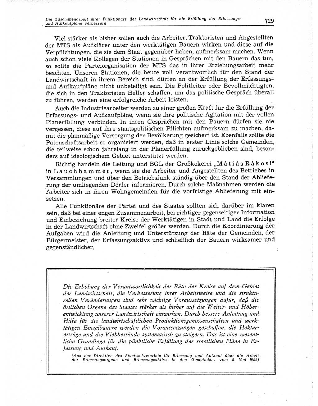 Neuer Weg (NW), Organ des Zentralkomitees (ZK) der SED (Sozialistische Einheitspartei Deutschlands) für Fragen des Parteiaufbaus und des Parteilebens, 10. Jahrgang [Deutsche Demokratische Republik (DDR)] 1955, Seite 729 (NW ZK SED DDR 1955, S. 729)