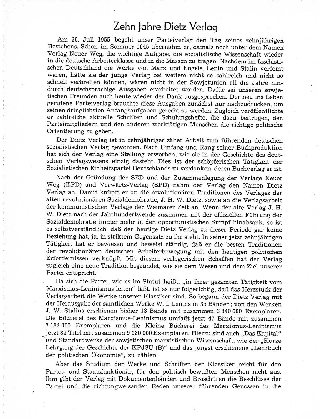 Neuer Weg (NW), Organ des Zentralkomitees (ZK) der SED (Sozialistische Einheitspartei Deutschlands) für Fragen des Parteiaufbaus und des Parteilebens, 10. Jahrgang [Deutsche Demokratische Republik (DDR)] 1955, Seite 766 (NW ZK SED DDR 1955, S. 766)