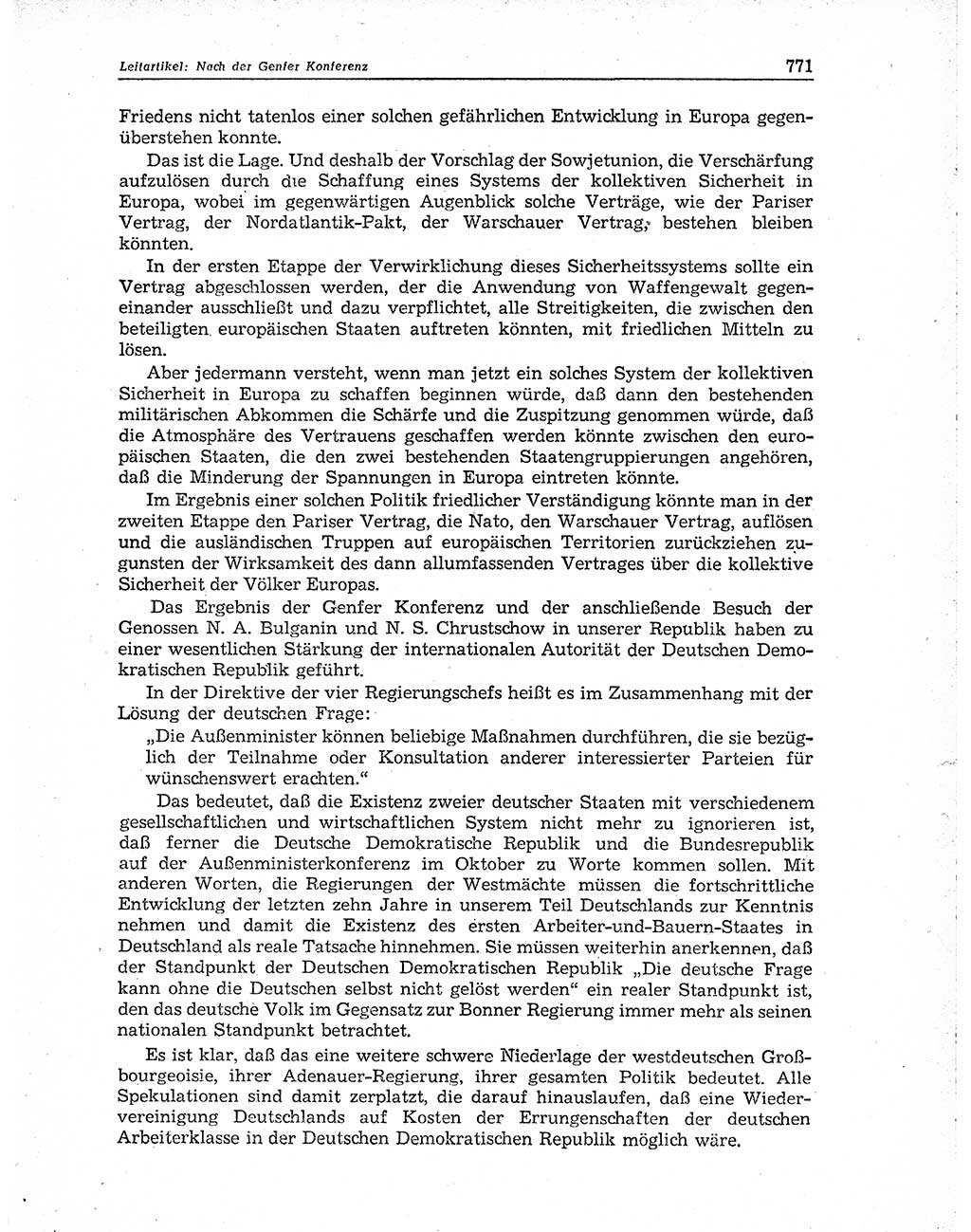 Neuer Weg (NW), Organ des Zentralkomitees (ZK) der SED (Sozialistische Einheitspartei Deutschlands) für Fragen des Parteiaufbaus und des Parteilebens, 10. Jahrgang [Deutsche Demokratische Republik (DDR)] 1955, Seite 771 (NW ZK SED DDR 1955, S. 771)