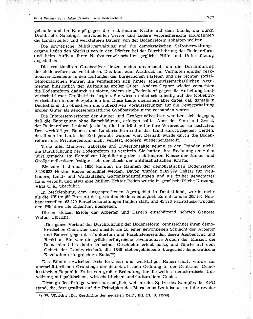 Neuer Weg (NW), Organ des Zentralkomitees (ZK) der SED (Sozialistische Einheitspartei Deutschlands) für Fragen des Parteiaufbaus und des Parteilebens, 10. Jahrgang [Deutsche Demokratische Republik (DDR)] 1955, Seite 777 (NW ZK SED DDR 1955, S. 777)