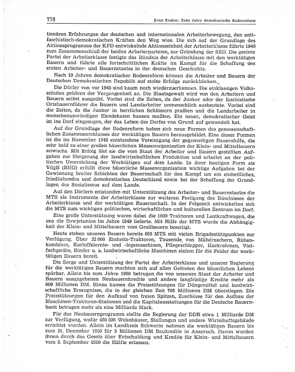 Neuer Weg (NW), Organ des Zentralkomitees (ZK) der SED (Sozialistische Einheitspartei Deutschlands) für Fragen des Parteiaufbaus und des Parteilebens, 10. Jahrgang [Deutsche Demokratische Republik (DDR)] 1955, Seite 778 (NW ZK SED DDR 1955, S. 778)