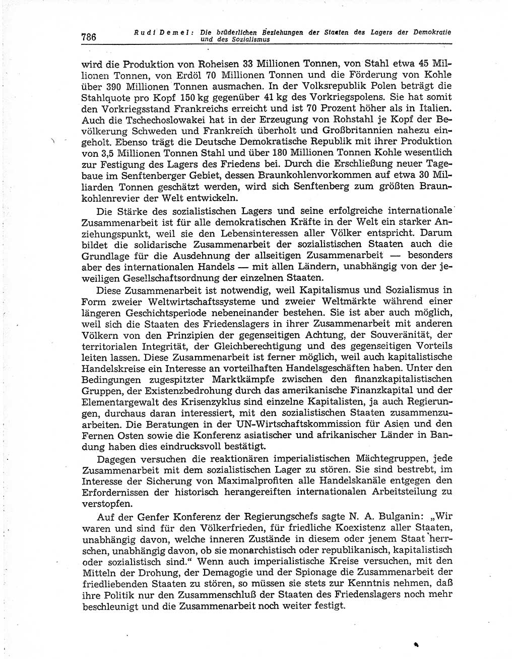 Neuer Weg (NW), Organ des Zentralkomitees (ZK) der SED (Sozialistische Einheitspartei Deutschlands) für Fragen des Parteiaufbaus und des Parteilebens, 10. Jahrgang [Deutsche Demokratische Republik (DDR)] 1955, Seite 786 (NW ZK SED DDR 1955, S. 786)