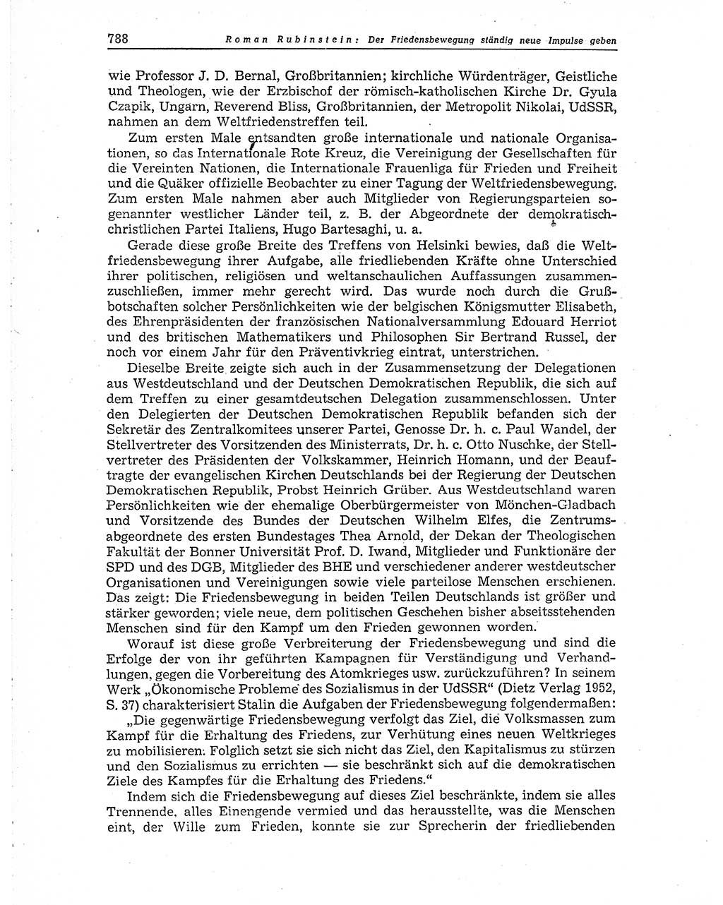 Neuer Weg (NW), Organ des Zentralkomitees (ZK) der SED (Sozialistische Einheitspartei Deutschlands) für Fragen des Parteiaufbaus und des Parteilebens, 10. Jahrgang [Deutsche Demokratische Republik (DDR)] 1955, Seite 788 (NW ZK SED DDR 1955, S. 788)