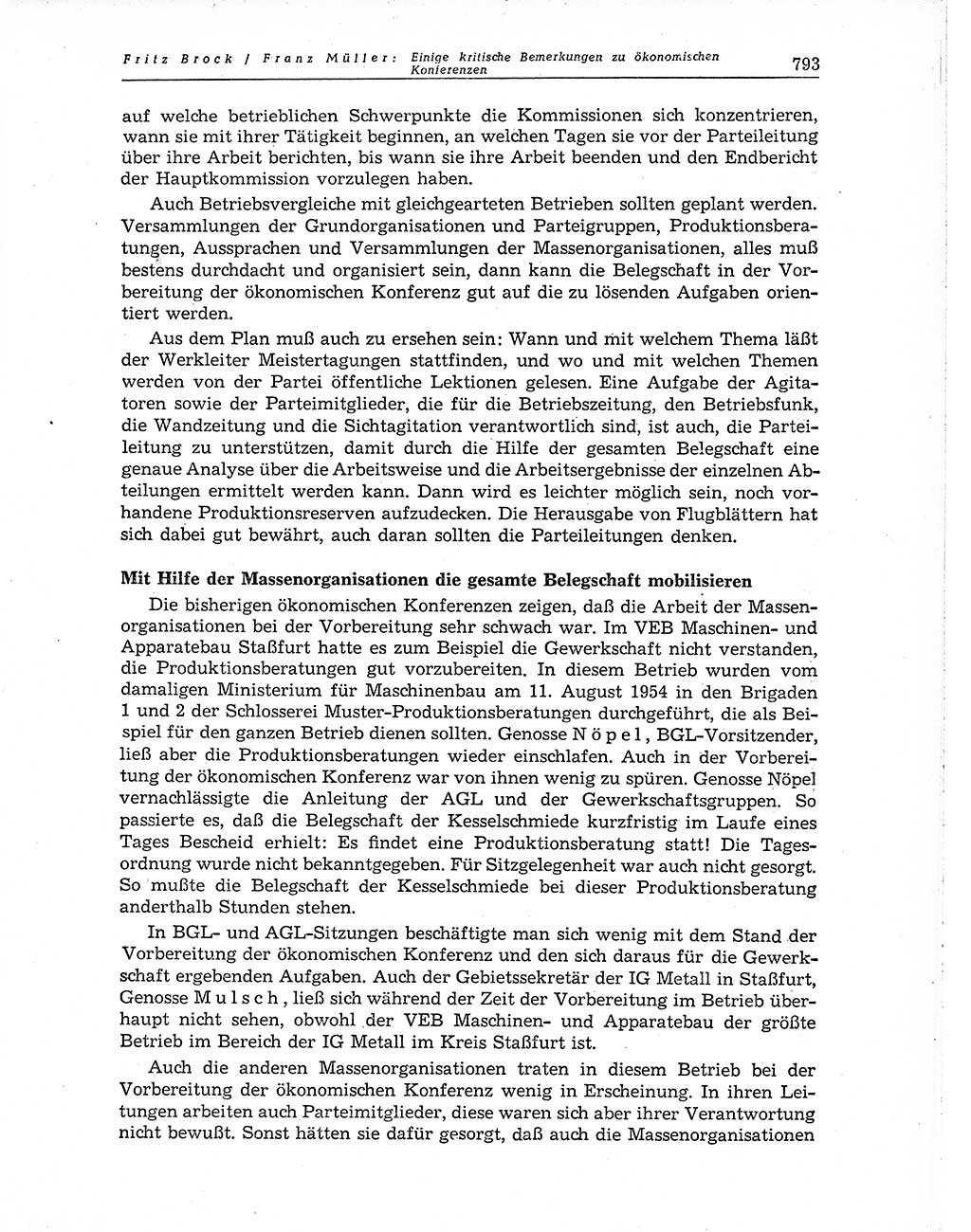 Neuer Weg (NW), Organ des Zentralkomitees (ZK) der SED (Sozialistische Einheitspartei Deutschlands) für Fragen des Parteiaufbaus und des Parteilebens, 10. Jahrgang [Deutsche Demokratische Republik (DDR)] 1955, Seite 793 (NW ZK SED DDR 1955, S. 793)