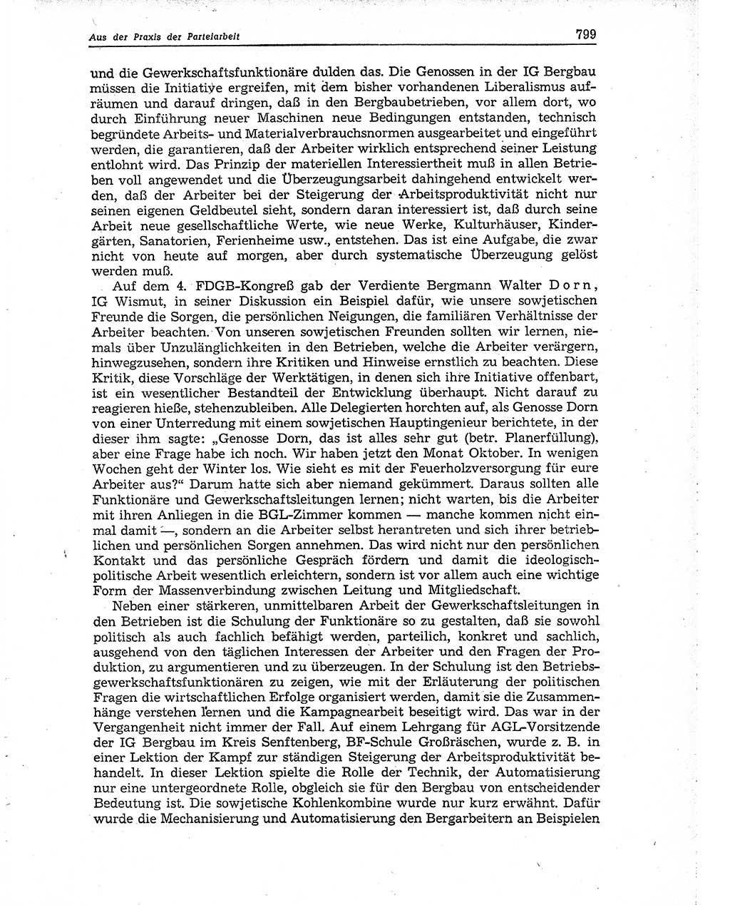 Neuer Weg (NW), Organ des Zentralkomitees (ZK) der SED (Sozialistische Einheitspartei Deutschlands) für Fragen des Parteiaufbaus und des Parteilebens, 10. Jahrgang [Deutsche Demokratische Republik (DDR)] 1955, Seite 799 (NW ZK SED DDR 1955, S. 799)