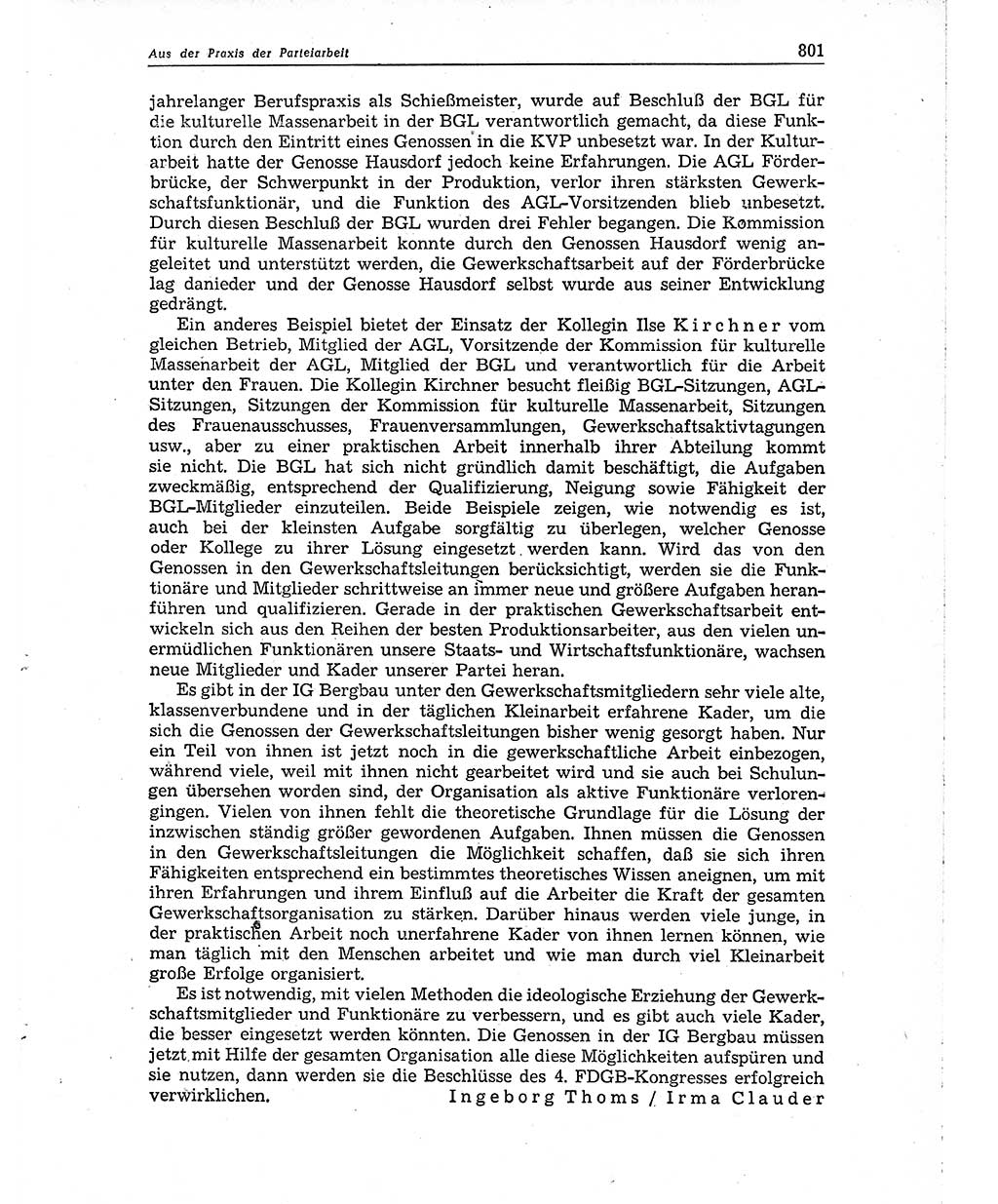 Neuer Weg (NW), Organ des Zentralkomitees (ZK) der SED (Sozialistische Einheitspartei Deutschlands) für Fragen des Parteiaufbaus und des Parteilebens, 10. Jahrgang [Deutsche Demokratische Republik (DDR)] 1955, Seite 801 (NW ZK SED DDR 1955, S. 801)