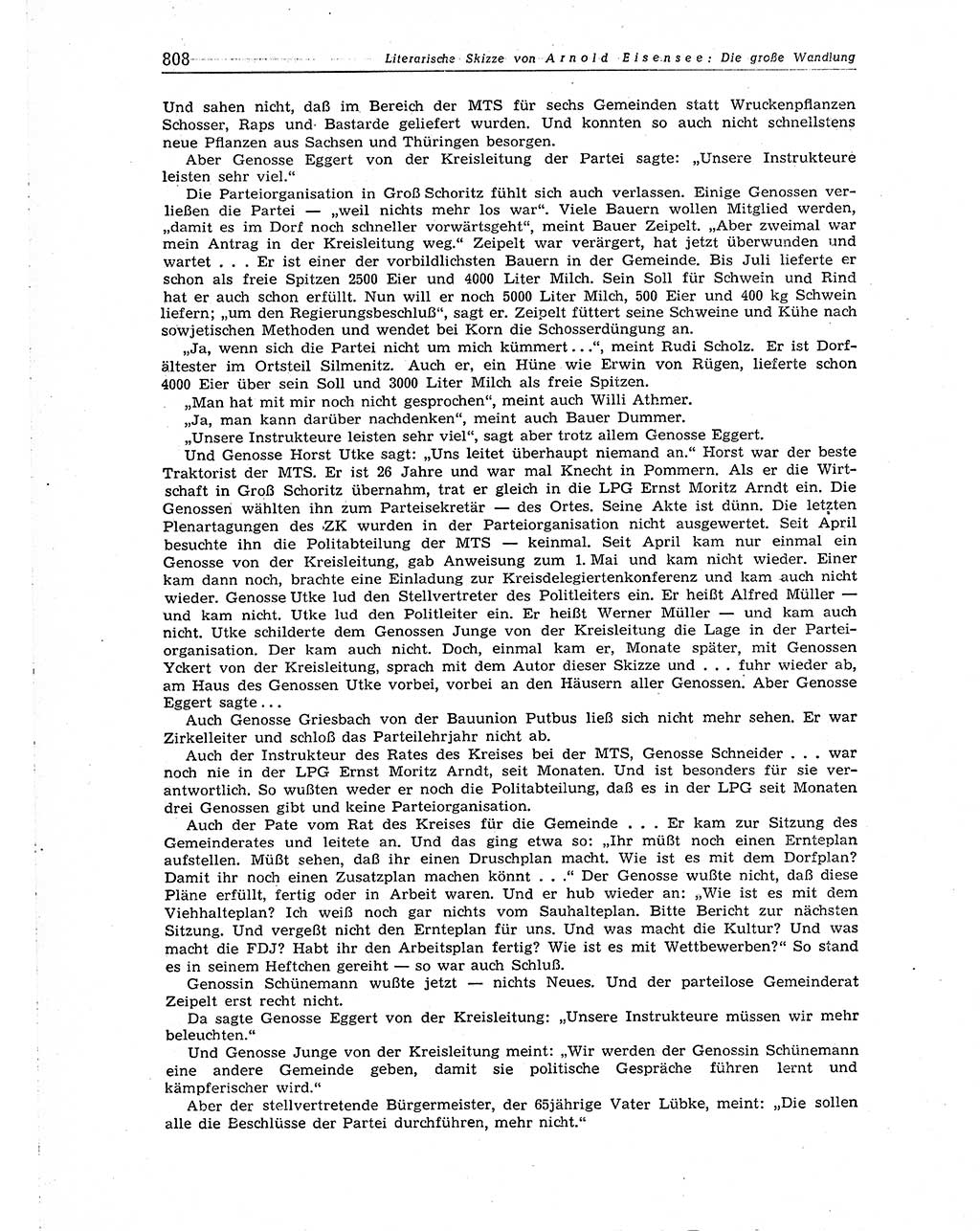 Neuer Weg (NW), Organ des Zentralkomitees (ZK) der SED (Sozialistische Einheitspartei Deutschlands) für Fragen des Parteiaufbaus und des Parteilebens, 10. Jahrgang [Deutsche Demokratische Republik (DDR)] 1955, Seite 808 (NW ZK SED DDR 1955, S. 808)
