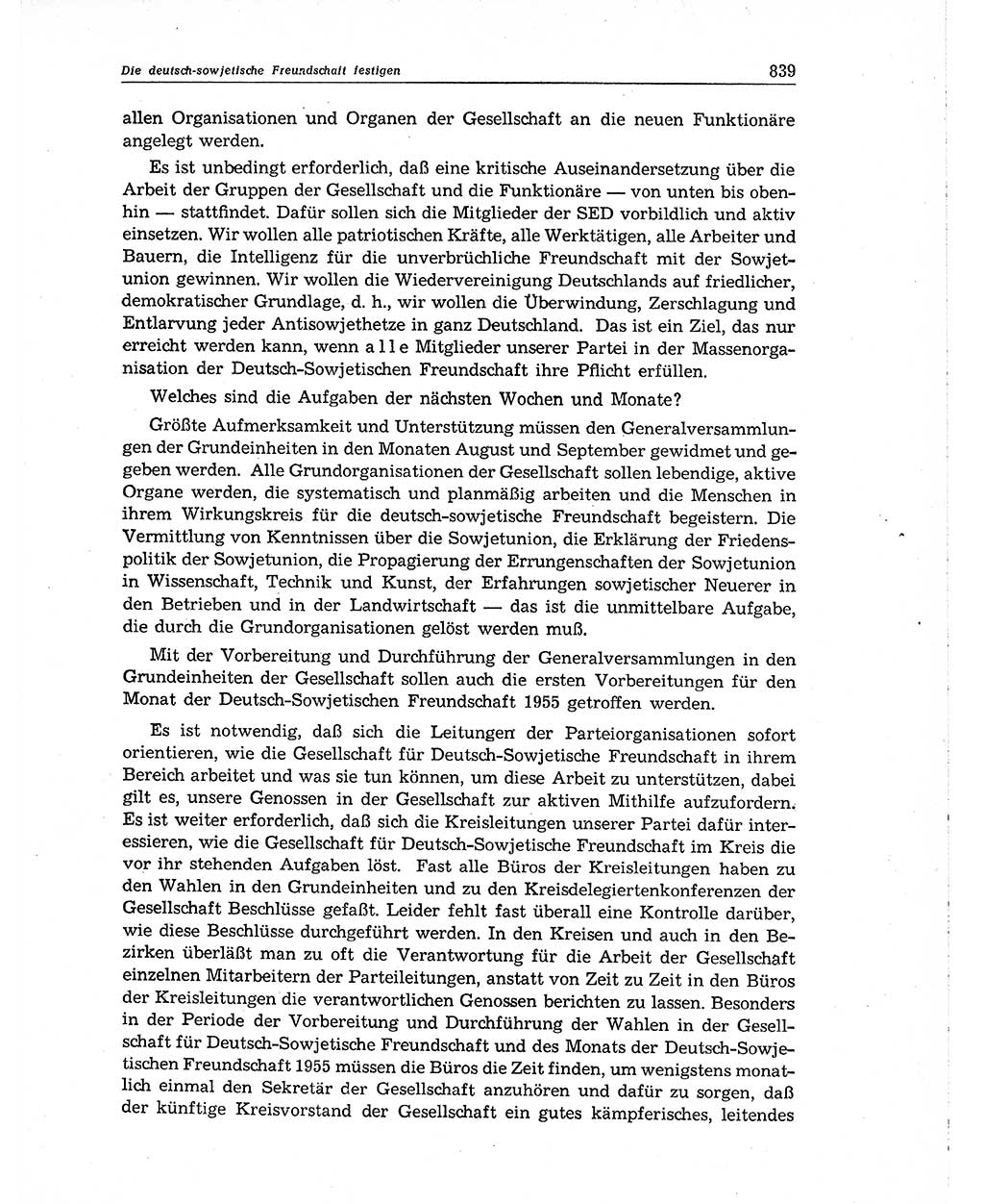 Neuer Weg (NW), Organ des Zentralkomitees (ZK) der SED (Sozialistische Einheitspartei Deutschlands) für Fragen des Parteiaufbaus und des Parteilebens, 10. Jahrgang [Deutsche Demokratische Republik (DDR)] 1955, Seite 839 (NW ZK SED DDR 1955, S. 839)