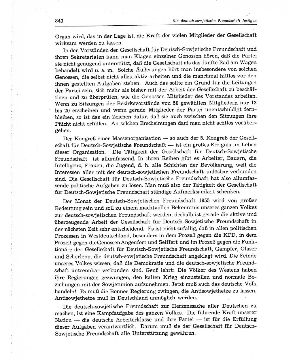 Neuer Weg (NW), Organ des Zentralkomitees (ZK) der SED (Sozialistische Einheitspartei Deutschlands) für Fragen des Parteiaufbaus und des Parteilebens, 10. Jahrgang [Deutsche Demokratische Republik (DDR)] 1955, Seite 840 (NW ZK SED DDR 1955, S. 840)
