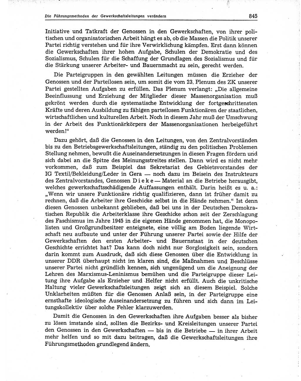 Neuer Weg (NW), Organ des Zentralkomitees (ZK) der SED (Sozialistische Einheitspartei Deutschlands) für Fragen des Parteiaufbaus und des Parteilebens, 10. Jahrgang [Deutsche Demokratische Republik (DDR)] 1955, Seite 845 (NW ZK SED DDR 1955, S. 845)