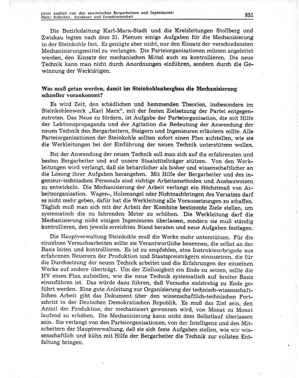 Neuer Weg (NW), Organ des Zentralkomitees (ZK) der SED (Sozialistische Einheitspartei Deutschlands) für Fragen des Parteiaufbaus und des Parteilebens, 10. Jahrgang [Deutsche Demokratische Republik (DDR)] 1955, Seite 851 (NW ZK SED DDR 1955, S. 851)
