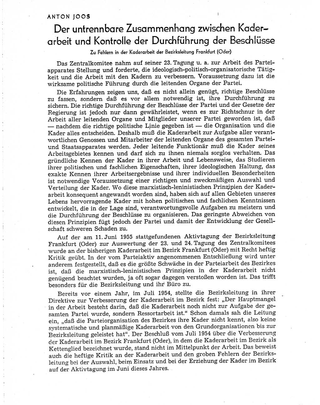 Neuer Weg (NW), Organ des Zentralkomitees (ZK) der SED (Sozialistische Einheitspartei Deutschlands) für Fragen des Parteiaufbaus und des Parteilebens, 10. Jahrgang [Deutsche Demokratische Republik (DDR)] 1955, Seite 852 (NW ZK SED DDR 1955, S. 852)