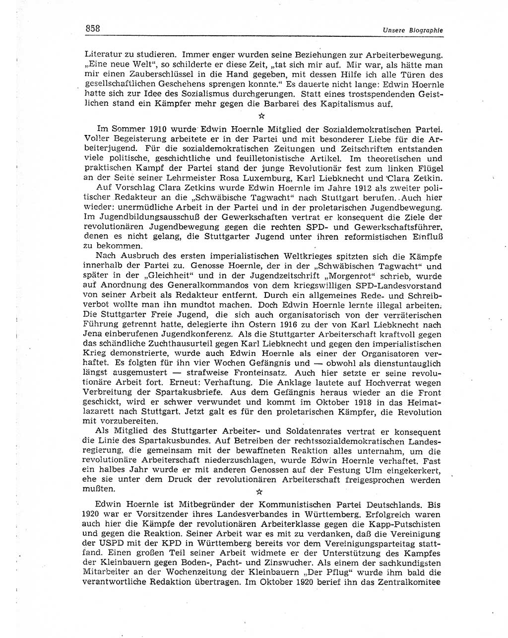 Neuer Weg (NW), Organ des Zentralkomitees (ZK) der SED (Sozialistische Einheitspartei Deutschlands) für Fragen des Parteiaufbaus und des Parteilebens, 10. Jahrgang [Deutsche Demokratische Republik (DDR)] 1955, Seite 858 (NW ZK SED DDR 1955, S. 858)