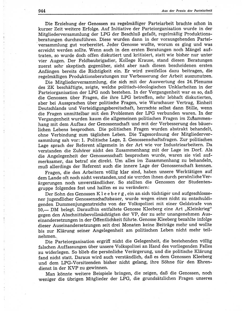 Neuer Weg (NW), Organ des Zentralkomitees (ZK) der SED (Sozialistische Einheitspartei Deutschlands) für Fragen des Parteiaufbaus und des Parteilebens, 10. Jahrgang [Deutsche Demokratische Republik (DDR)] 1955, Seite 944 (NW ZK SED DDR 1955, S. 944)