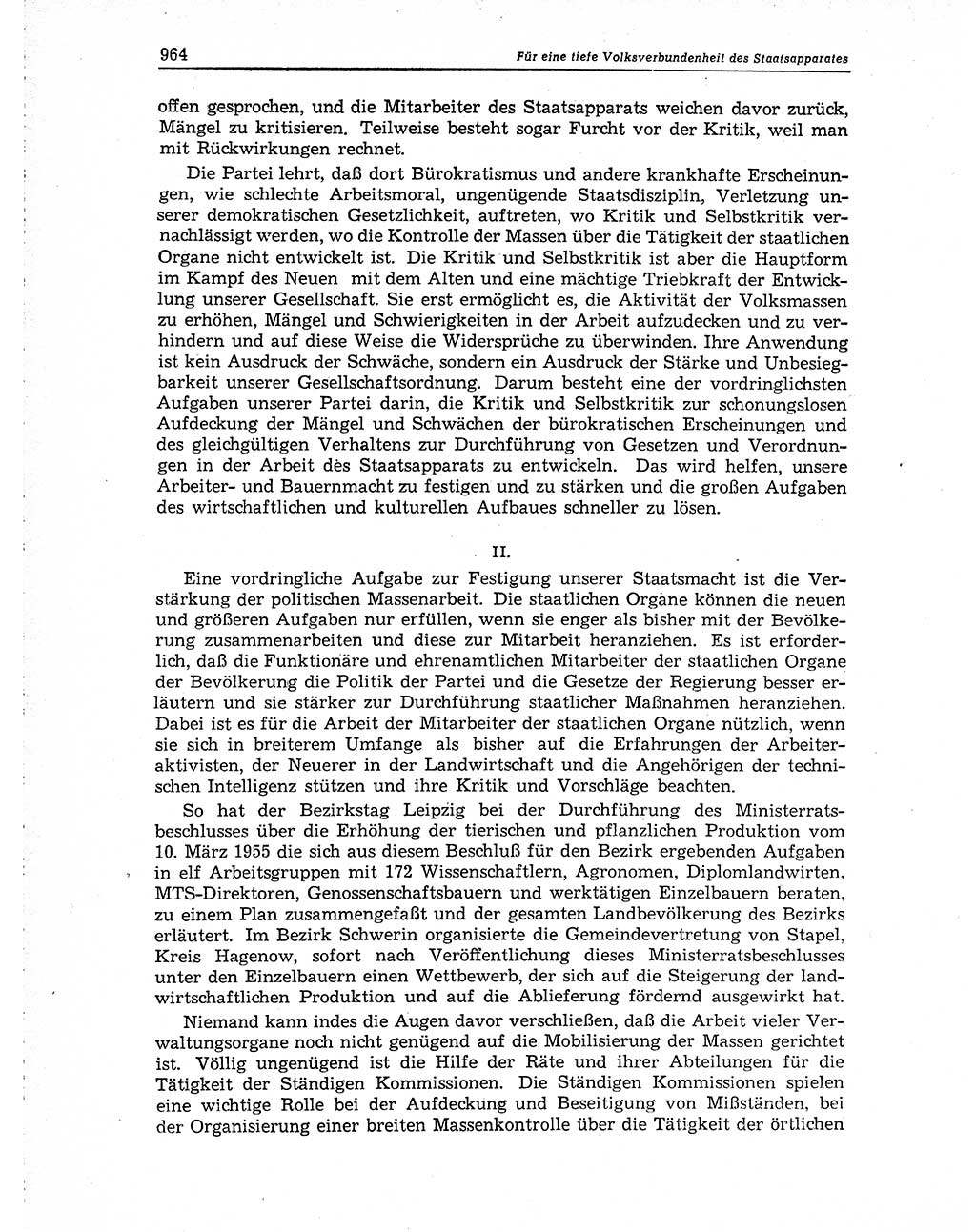 Neuer Weg (NW), Organ des Zentralkomitees (ZK) der SED (Sozialistische Einheitspartei Deutschlands) für Fragen des Parteiaufbaus und des Parteilebens, 10. Jahrgang [Deutsche Demokratische Republik (DDR)] 1955, Seite 964 (NW ZK SED DDR 1955, S. 964)