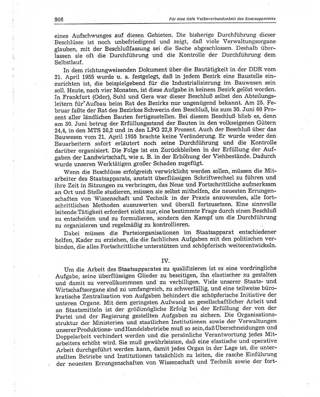 Neuer Weg (NW), Organ des Zentralkomitees (ZK) der SED (Sozialistische Einheitspartei Deutschlands) für Fragen des Parteiaufbaus und des Parteilebens, 10. Jahrgang [Deutsche Demokratische Republik (DDR)] 1955, Seite 966 (NW ZK SED DDR 1955, S. 966)
