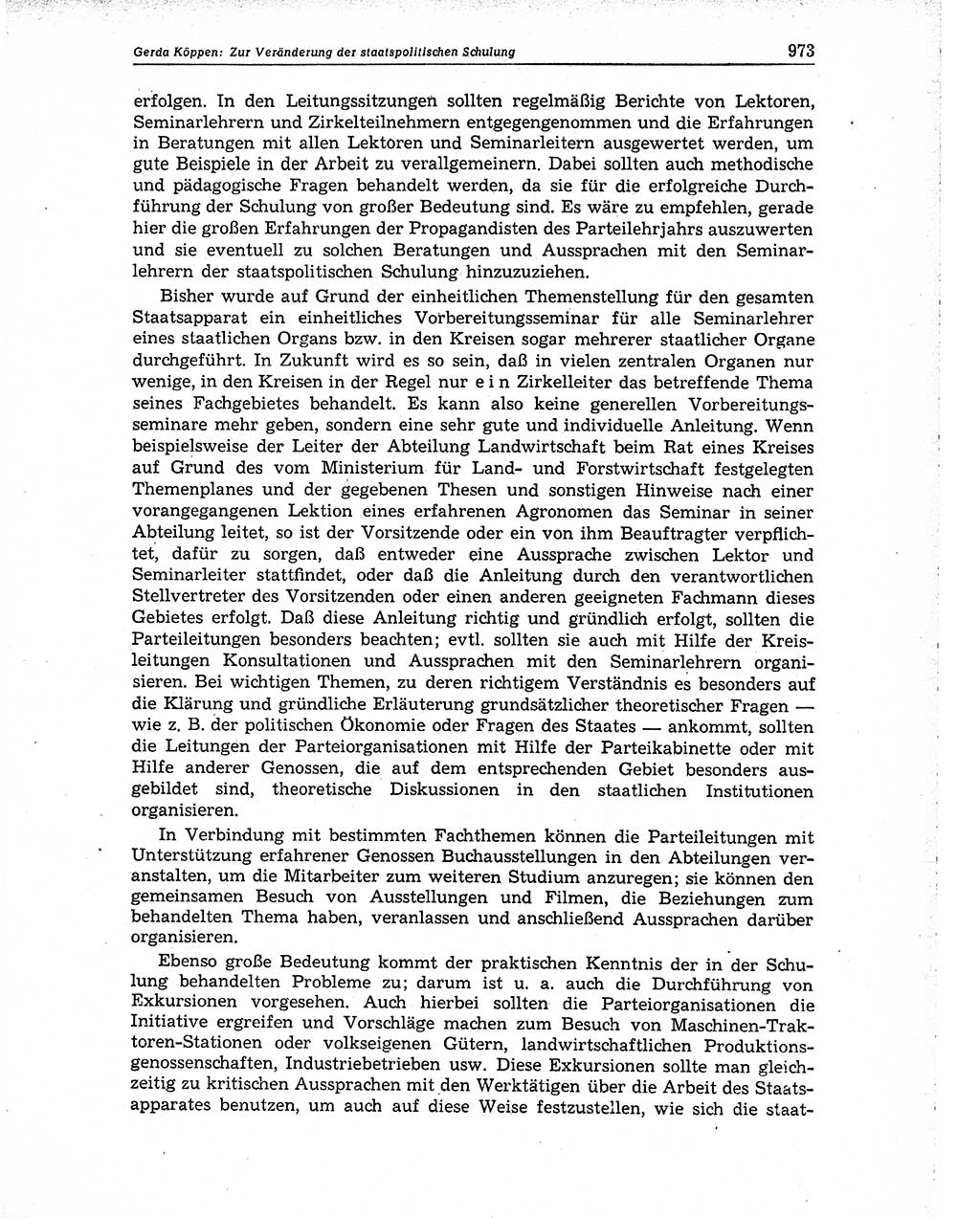 Neuer Weg (NW), Organ des Zentralkomitees (ZK) der SED (Sozialistische Einheitspartei Deutschlands) für Fragen des Parteiaufbaus und des Parteilebens, 10. Jahrgang [Deutsche Demokratische Republik (DDR)] 1955, Seite 973 (NW ZK SED DDR 1955, S. 973)