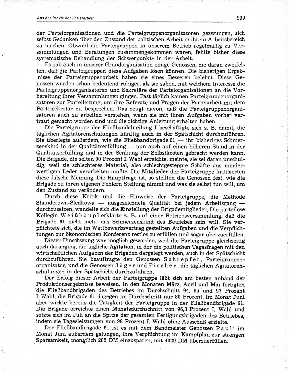 Neuer Weg (NW), Organ des Zentralkomitees (ZK) der SED (Sozialistische Einheitspartei Deutschlands) für Fragen des Parteiaufbaus und des Parteilebens, 10. Jahrgang [Deutsche Demokratische Republik (DDR)] 1955, Seite 999 (NW ZK SED DDR 1955, S. 999)