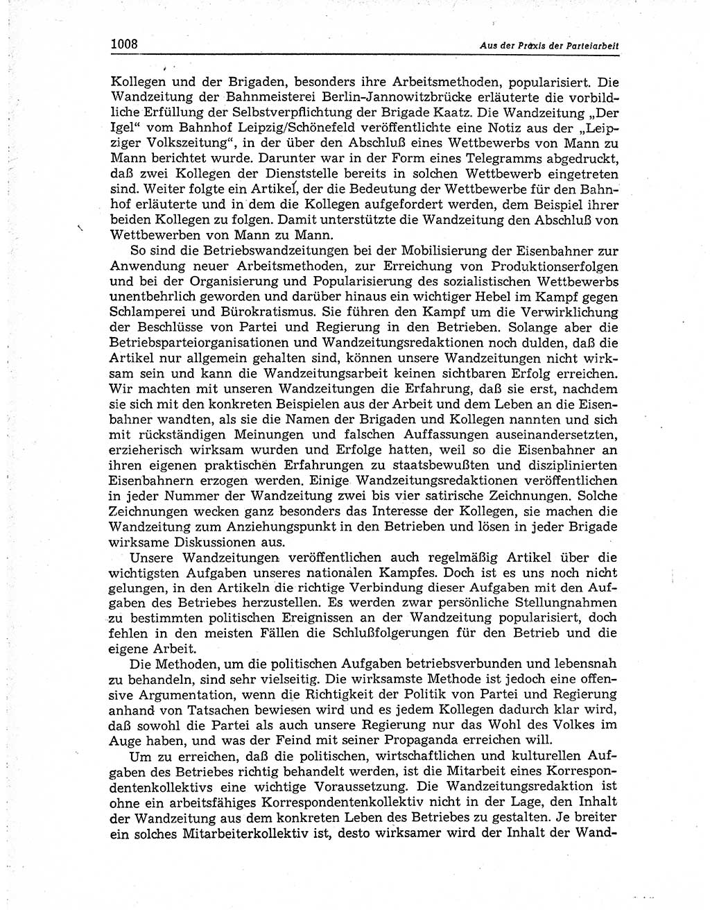 Neuer Weg (NW), Organ des Zentralkomitees (ZK) der SED (Sozialistische Einheitspartei Deutschlands) für Fragen des Parteiaufbaus und des Parteilebens, 10. Jahrgang [Deutsche Demokratische Republik (DDR)] 1955, Seite 1008 (NW ZK SED DDR 1955, S. 1008)
