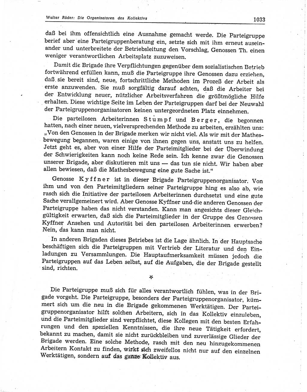 Neuer Weg (NW), Organ des Zentralkomitees (ZK) der SED (Sozialistische Einheitspartei Deutschlands) für Fragen des Parteiaufbaus und des Parteilebens, 10. Jahrgang [Deutsche Demokratische Republik (DDR)] 1955, Seite 1033 (NW ZK SED DDR 1955, S. 1033)