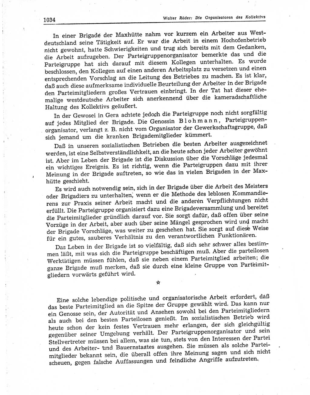 Neuer Weg (NW), Organ des Zentralkomitees (ZK) der SED (Sozialistische Einheitspartei Deutschlands) für Fragen des Parteiaufbaus und des Parteilebens, 10. Jahrgang [Deutsche Demokratische Republik (DDR)] 1955, Seite 1034 (NW ZK SED DDR 1955, S. 1034)