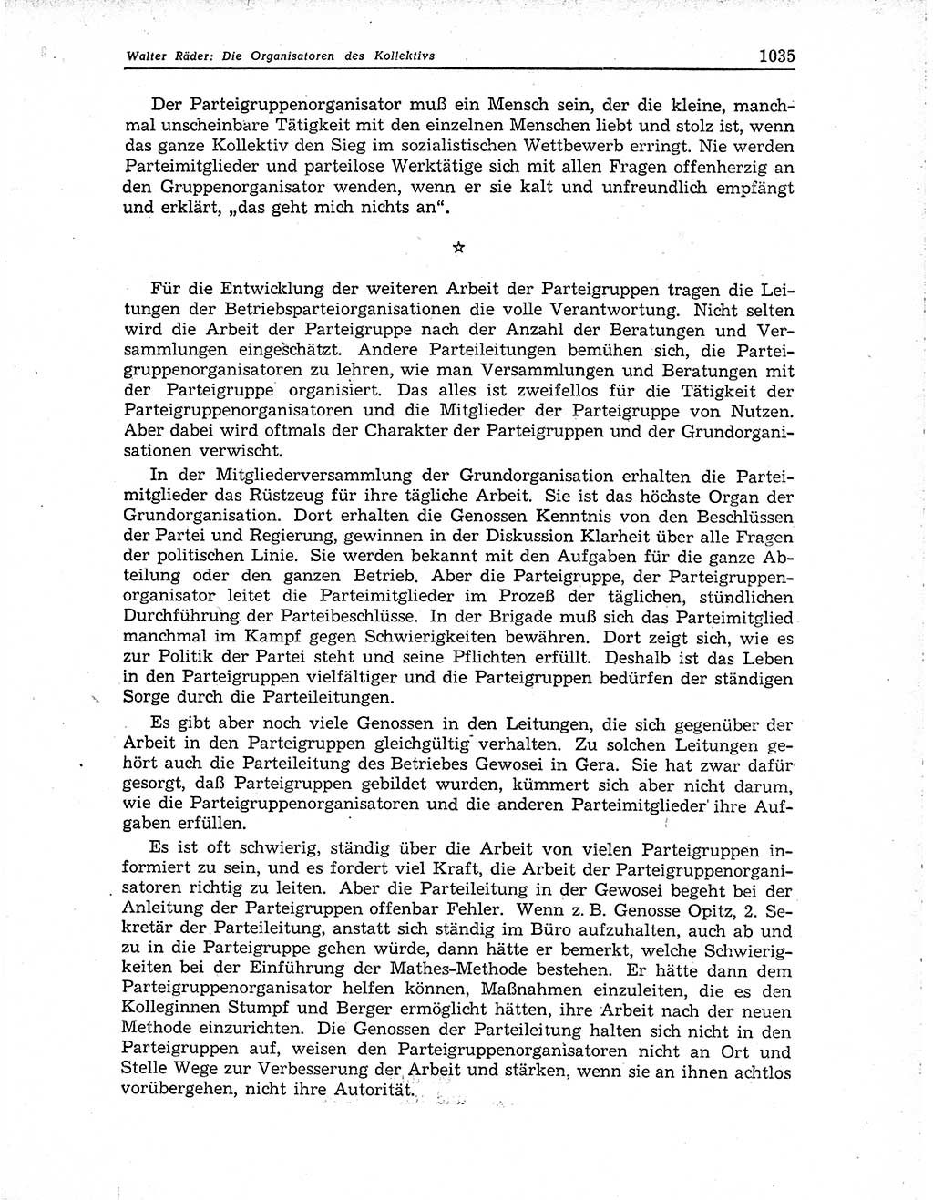 Neuer Weg (NW), Organ des Zentralkomitees (ZK) der SED (Sozialistische Einheitspartei Deutschlands) für Fragen des Parteiaufbaus und des Parteilebens, 10. Jahrgang [Deutsche Demokratische Republik (DDR)] 1955, Seite 1035 (NW ZK SED DDR 1955, S. 1035)