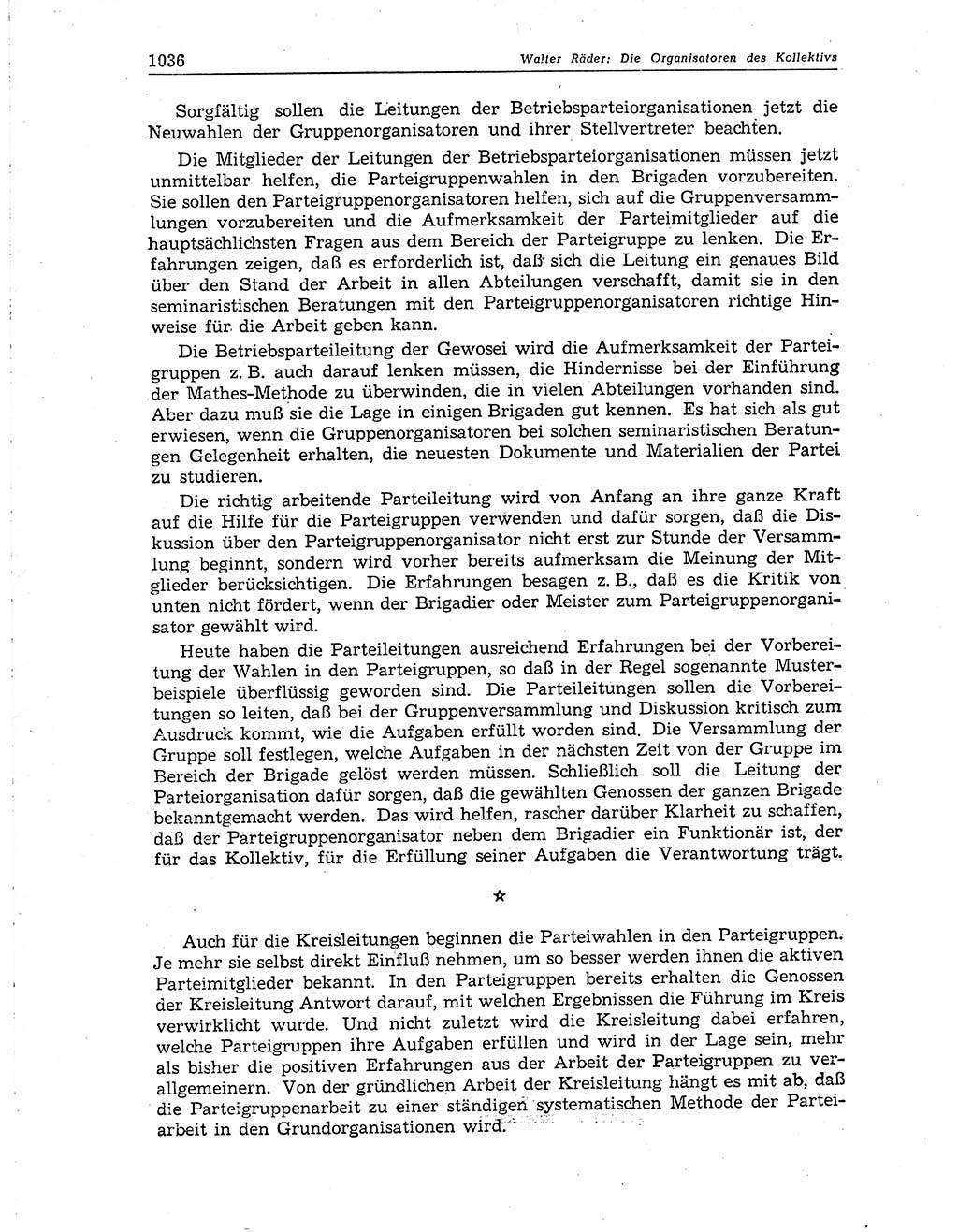 Neuer Weg (NW), Organ des Zentralkomitees (ZK) der SED (Sozialistische Einheitspartei Deutschlands) für Fragen des Parteiaufbaus und des Parteilebens, 10. Jahrgang [Deutsche Demokratische Republik (DDR)] 1955, Seite 1036 (NW ZK SED DDR 1955, S. 1036)