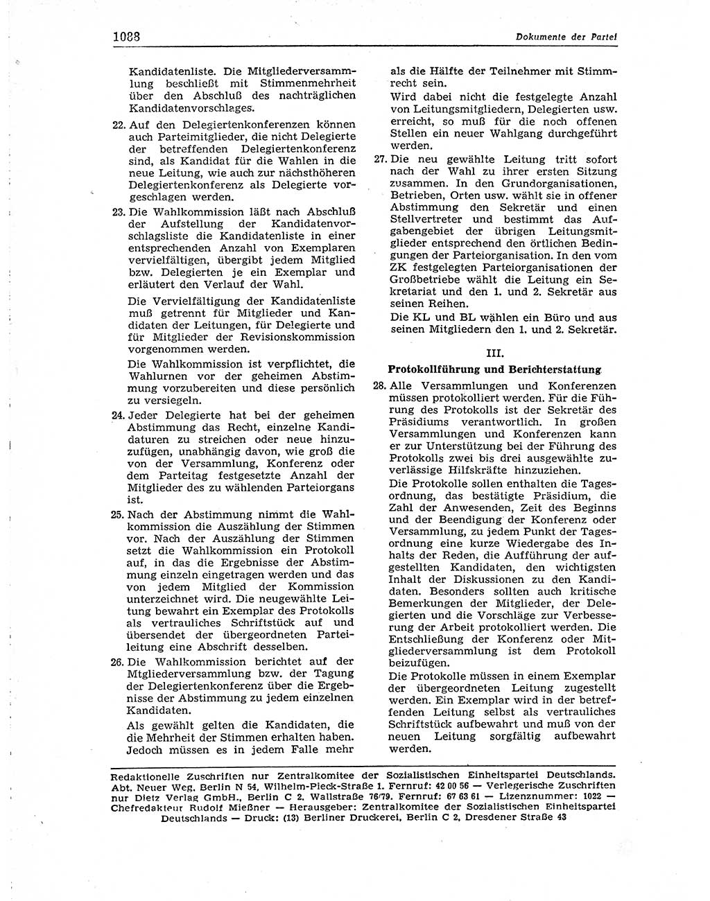 Neuer Weg (NW), Organ des Zentralkomitees (ZK) der SED (Sozialistische Einheitspartei Deutschlands) für Fragen des Parteiaufbaus und des Parteilebens, 10. Jahrgang [Deutsche Demokratische Republik (DDR)] 1955, Seite 1088 (NW ZK SED DDR 1955, S. 1088)
