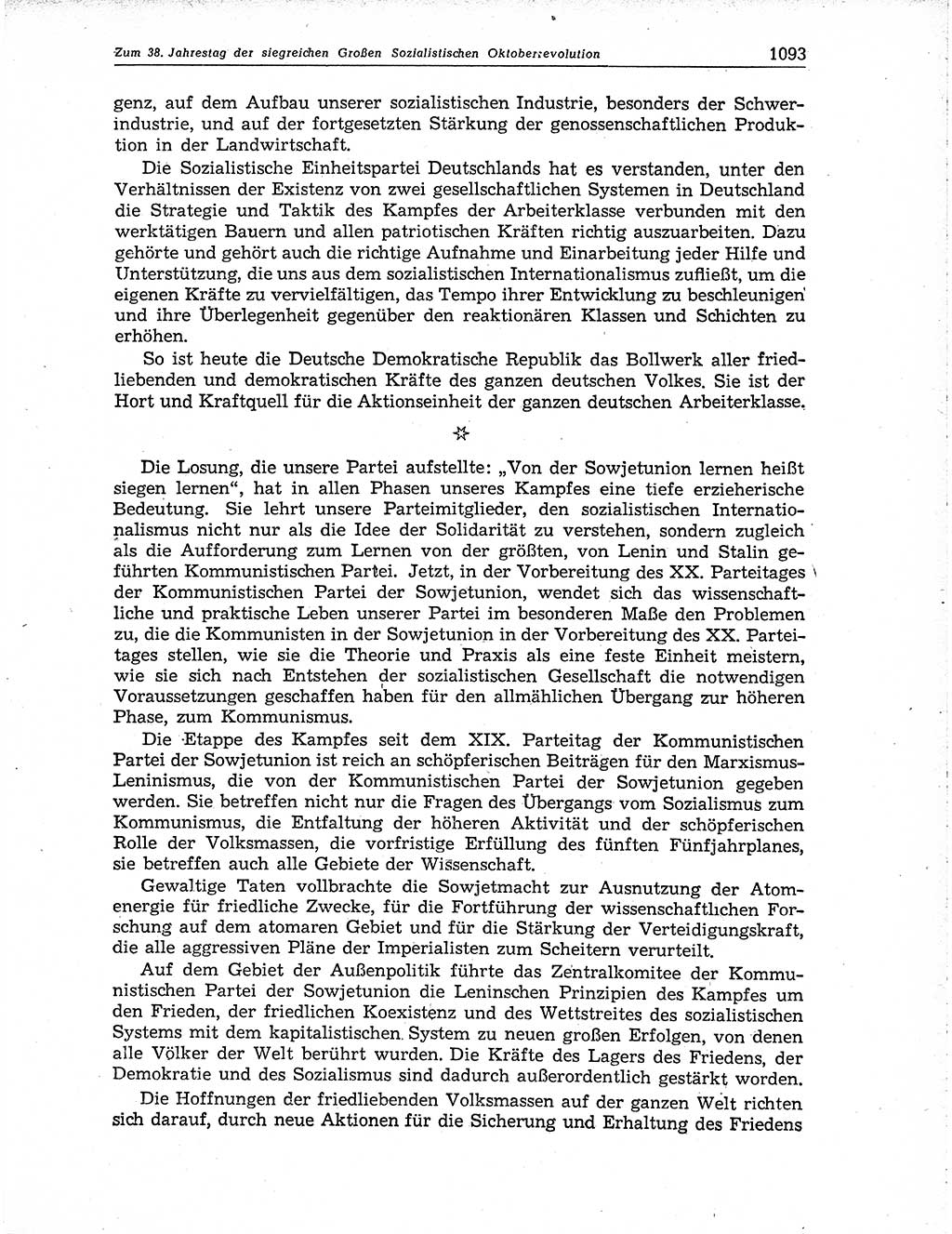 Neuer Weg (NW), Organ des Zentralkomitees (ZK) der SED (Sozialistische Einheitspartei Deutschlands) für Fragen des Parteiaufbaus und des Parteilebens, 10. Jahrgang [Deutsche Demokratische Republik (DDR)] 1955, Seite 1093 (NW ZK SED DDR 1955, S. 1093)