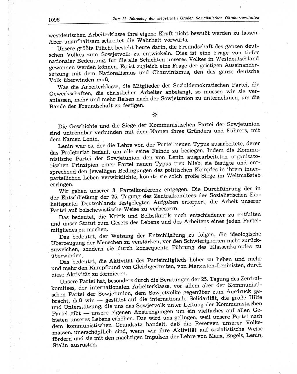 Neuer Weg (NW), Organ des Zentralkomitees (ZK) der SED (Sozialistische Einheitspartei Deutschlands) für Fragen des Parteiaufbaus und des Parteilebens, 10. Jahrgang [Deutsche Demokratische Republik (DDR)] 1955, Seite 1096 (NW ZK SED DDR 1955, S. 1096)