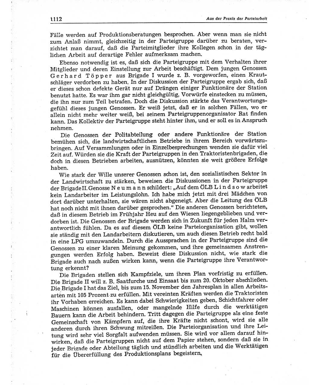 Neuer Weg (NW), Organ des Zentralkomitees (ZK) der SED (Sozialistische Einheitspartei Deutschlands) für Fragen des Parteiaufbaus und des Parteilebens, 10. Jahrgang [Deutsche Demokratische Republik (DDR)] 1955, Seite 1112 (NW ZK SED DDR 1955, S. 1112)