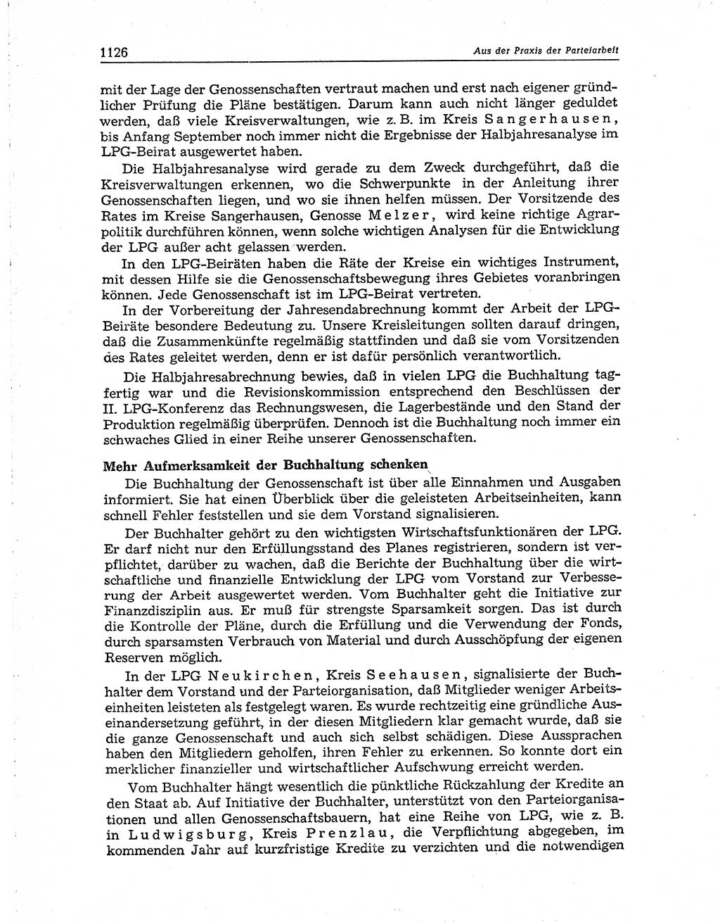 Neuer Weg (NW), Organ des Zentralkomitees (ZK) der SED (Sozialistische Einheitspartei Deutschlands) für Fragen des Parteiaufbaus und des Parteilebens, 10. Jahrgang [Deutsche Demokratische Republik (DDR)] 1955, Seite 1126 (NW ZK SED DDR 1955, S. 1126)
